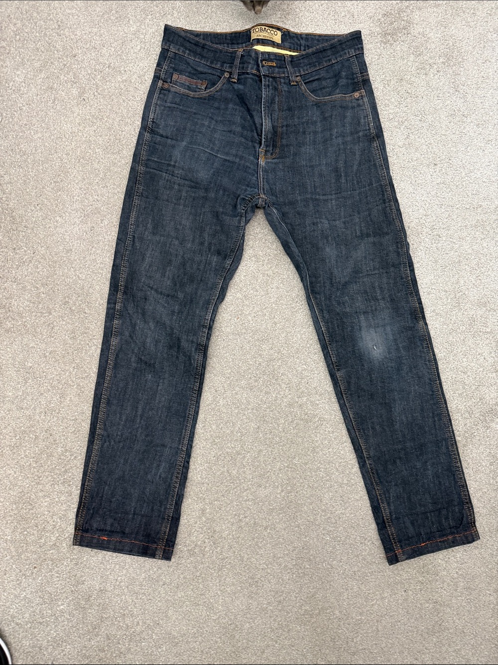 TOBACCO Men's Straight Jeans in Dark Indigo